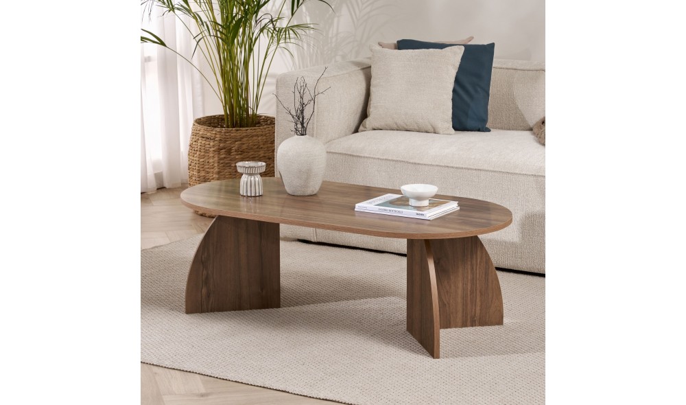 Masuta de cafea, Melina - Venezia Walnut, 120 x 40 x 60 cm