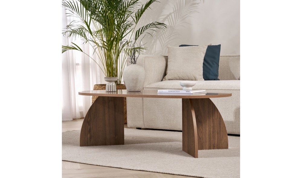 Masuta de cafea, Melina - Venezia Walnut, 120 x 40 x 60 cm