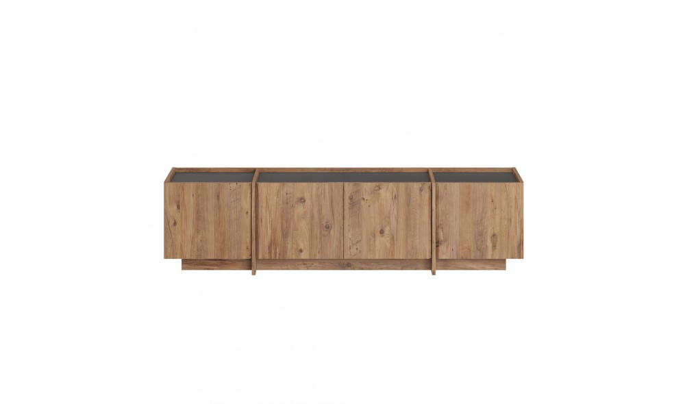 Comoda TV, Lowen - Atlantic Pine, Anthracite, 180 x 46 x 35 cm