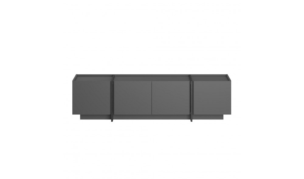 Comoda TV, Lowen - Anthracite, Black, 180 x 46 x 35 cm
