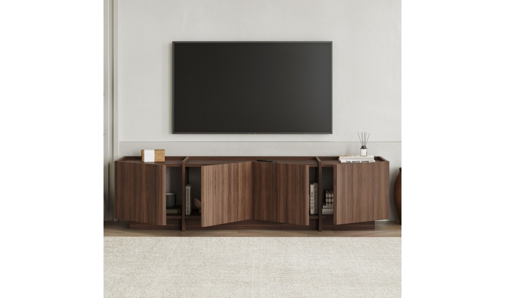 Comoda TV, Lowen - Milano Walnut, 180 x 46 x 35 cm