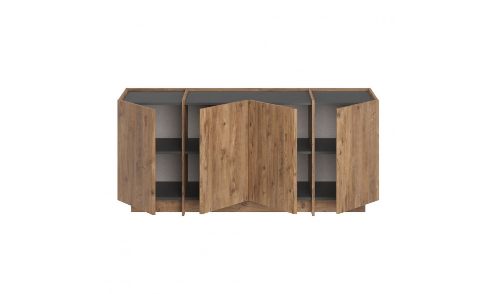 Consola, Dorma - Atlantic Pine, Anthracite, 180 x 80 x 45 cm
