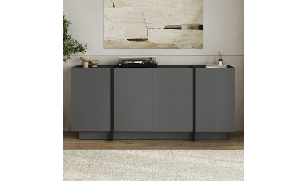 Consola, Dorma - Anthracite, Black, 180 x 80 x 45 cm