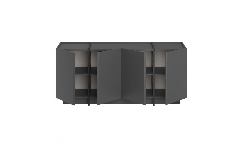 Consola, Dorma - Anthracite, Black, 180 x 80 x 45 cm