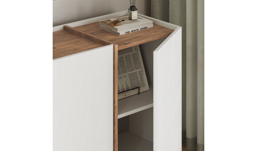 Consola, Dorma - White, Atlantic Pine, 180 x 80 x 45 cm