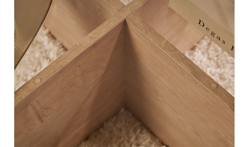 Masuta de cafea, Aeris - Sapphire Oak, Transparent, 75 x 35 x 75 cm