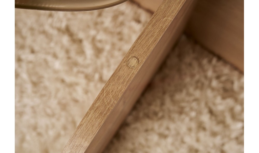 Masuta de cafea, Aeris - Sapphire Oak, Transparent, 75 x 35 x 75 cm