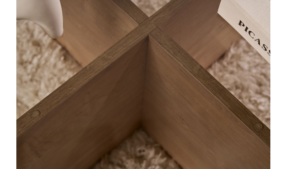 Masuta de cafea, Aeris - Sapphire Oak, Fume, 75 x 35 x 75 cm