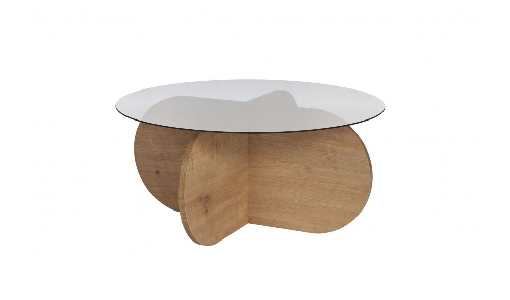 Masuta de cafea, Aeris - Sapphire Oak, Fume, 75 x 35 x 75 cm