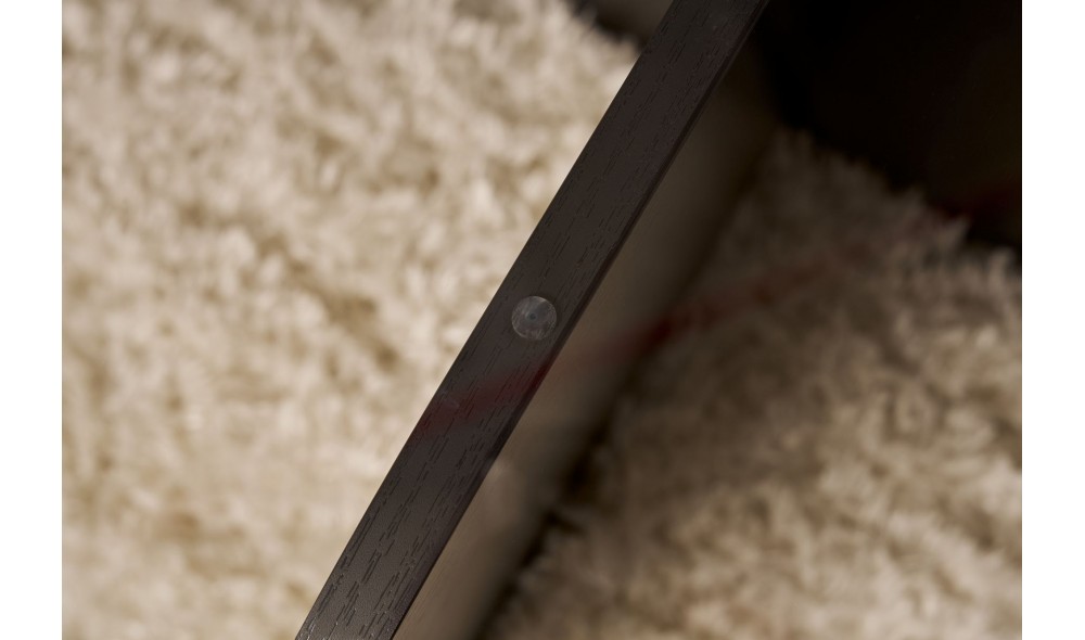 Masuta de cafea, Aeris - Wood Black, Transparent, 75 x 35 x 75 cm