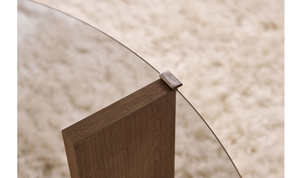 Masuta de cafea, Clara - Sapphire Oak, Fume, 75 x 40 x 75 cm