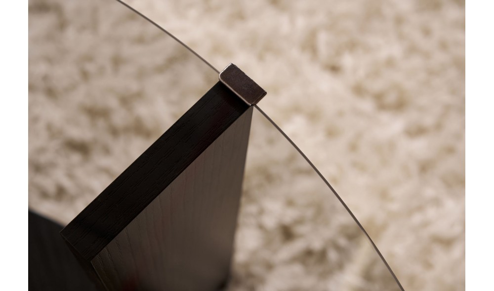 Masuta de cafea, Clara - Wood Black, Fume, 75 x 40 x 75 cm