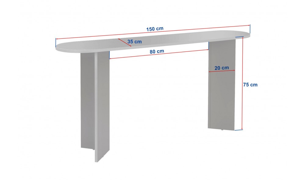 Bufet, Sira - Venezia Walnut, 150 x 75 x 35 cm