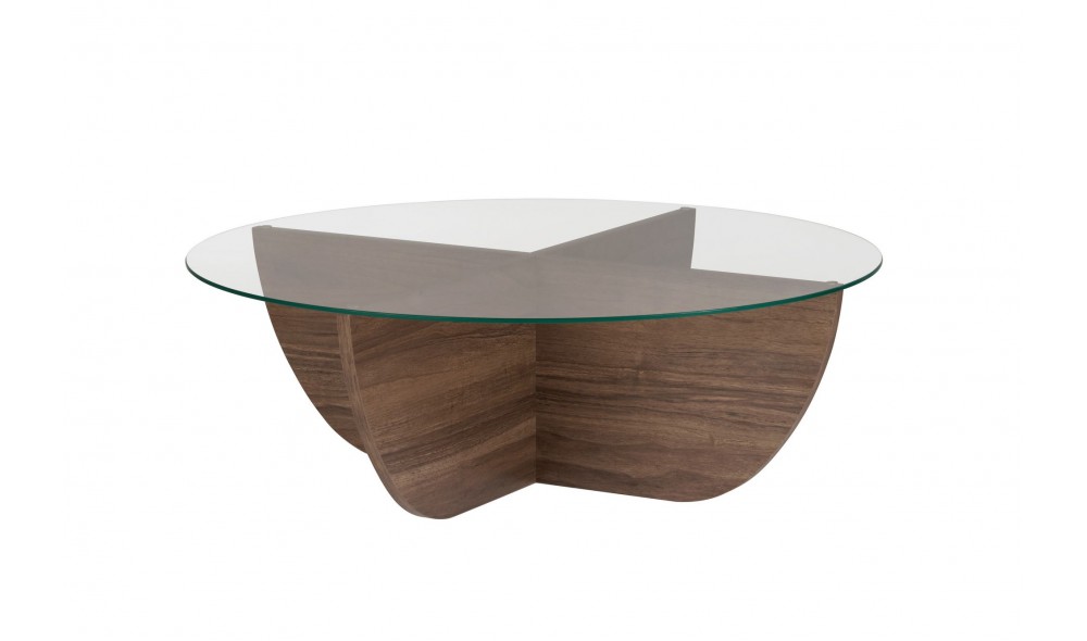 Masuta de cafea, Liya - Venezia Walnut, 90 x 30 x 90 cm
