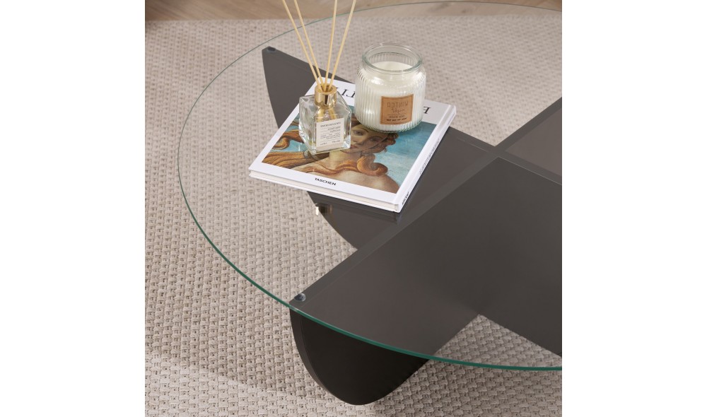 Masuta de cafea, Liya - Wood Black, 90 x 30 x 90 cm