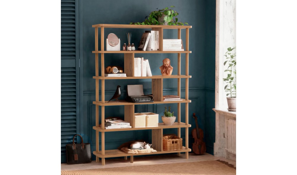 Raft pentru carti, Meta, Pinul Atlantic, 120 x 169 x 28 cm