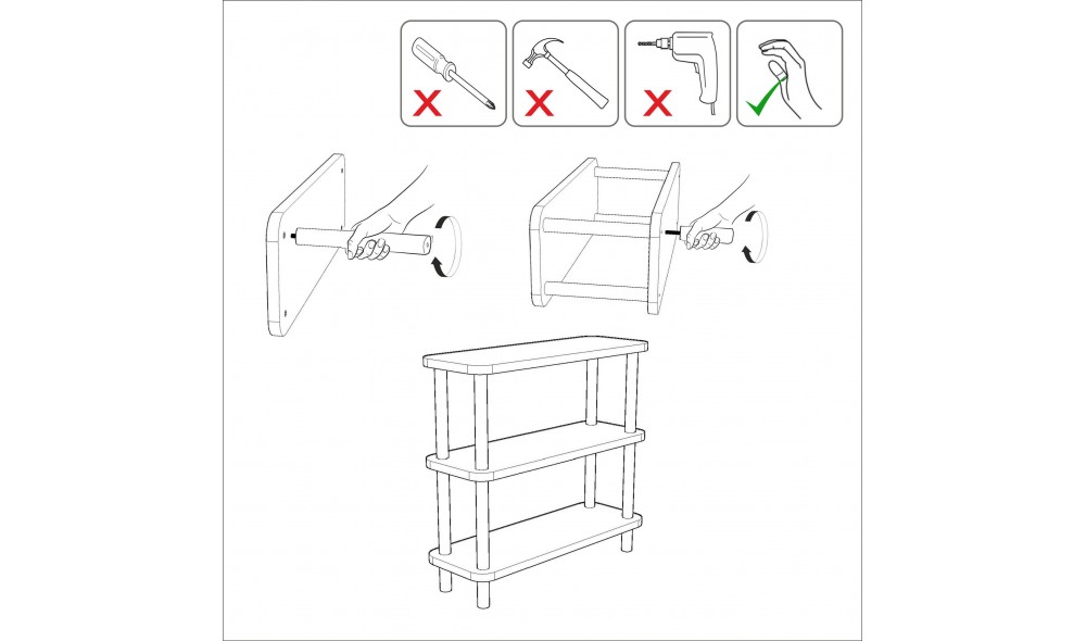 Raft pentru carti, Step, Pinul Atlantic, 80 x 75 x 28 cm