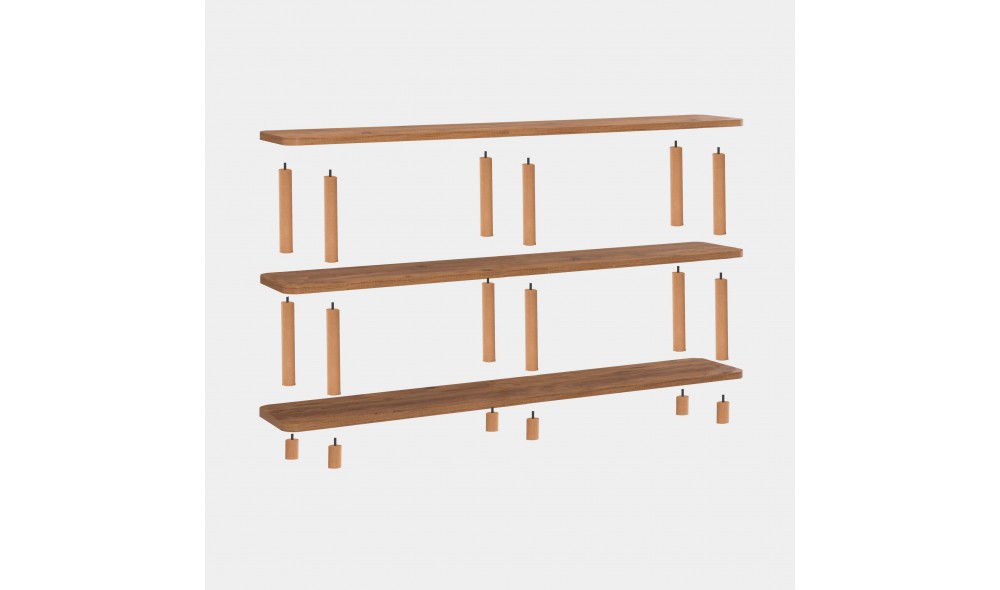 Raft pentru carti, Raca, Pinul Atlantic, 150 x 75 x 35 cm