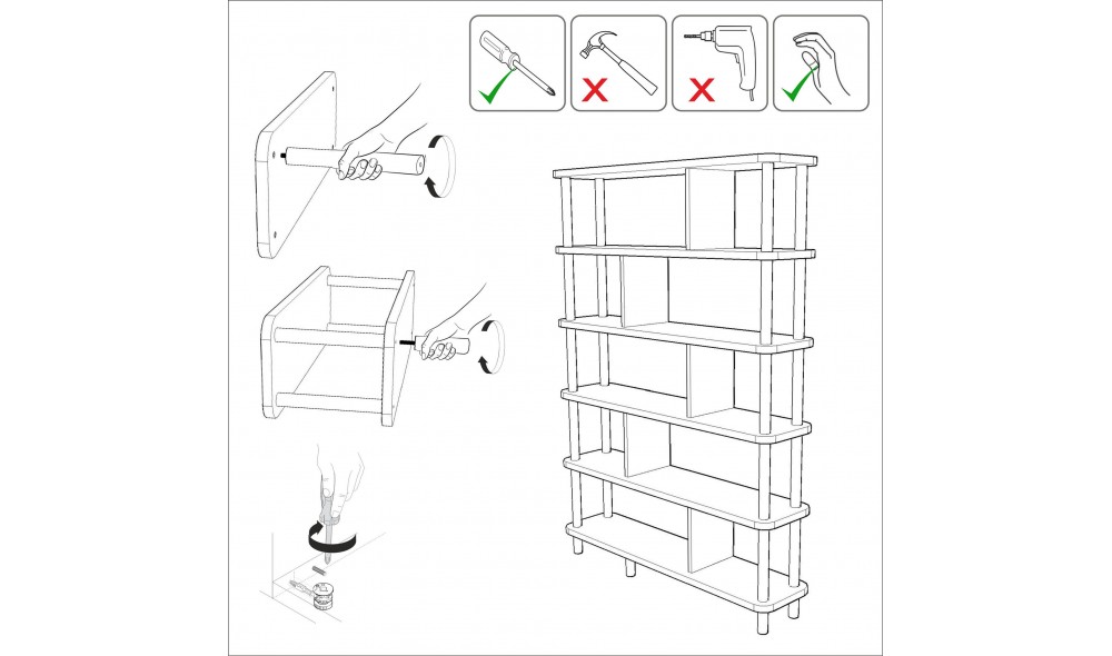 Raft pentru carti, Meta, NegruPinul Atlantic, 120 x 169 x 28 cm
