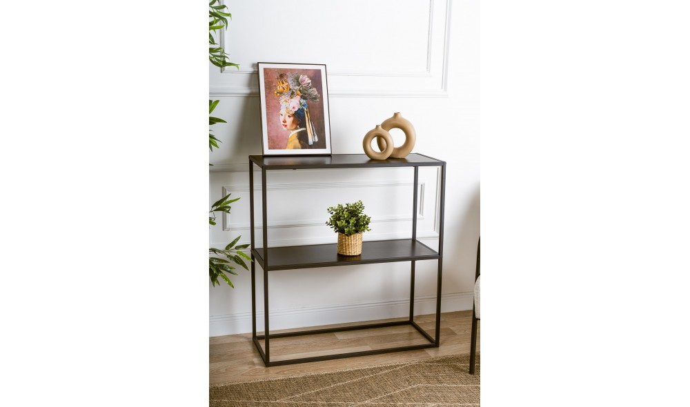 Consola, Andas, Negru, 80 x 85 x 30 cm