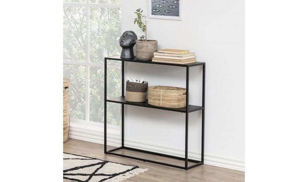 Consola, Andas, Negru, 80 x 85 x 30 cm