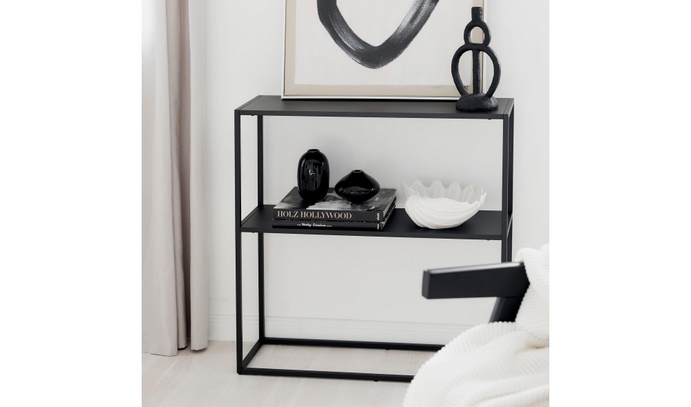 Consola, Andas, Negru, 80 x 85 x 30 cm