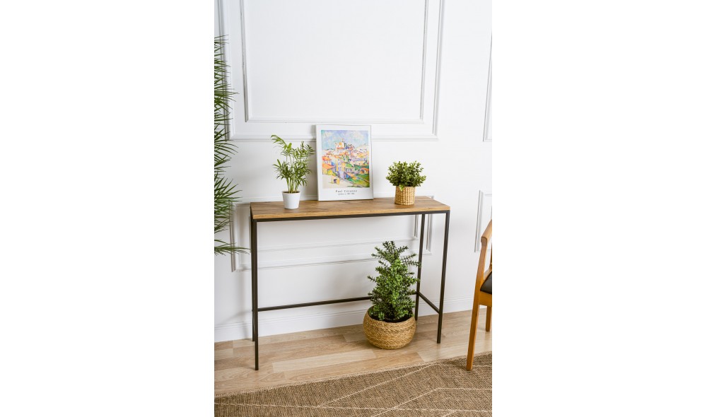 Consola, Canvas, Negru, 100 x 80 x 30 cm