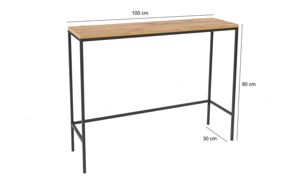 Consola, Canvas, Negru, 100 x 80 x 30 cm