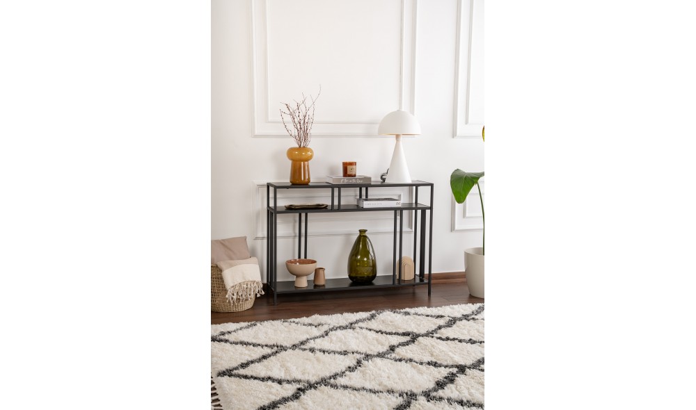 Consola, Venedik, Negru, 110 x 78 x 30 cm