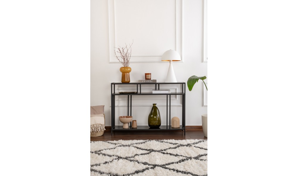 Consola, Venedik, Negru, 110 x 78 x 30 cm