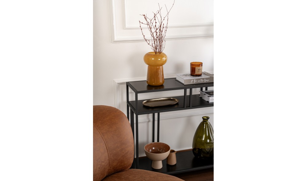 Consola, Venedik, Negru, 110 x 78 x 30 cm