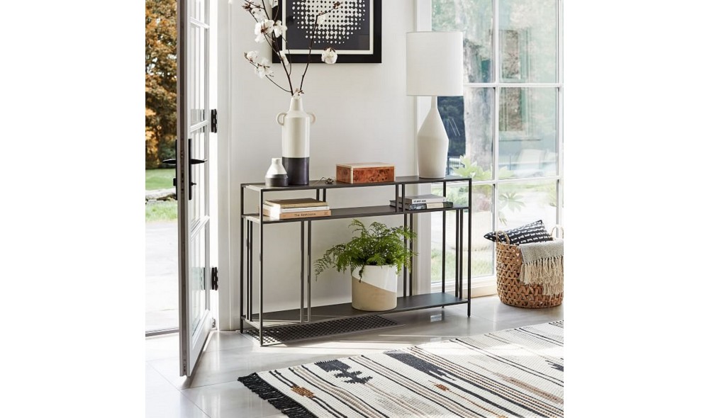 Consola, Venedik, Negru, 110 x 78 x 30 cm