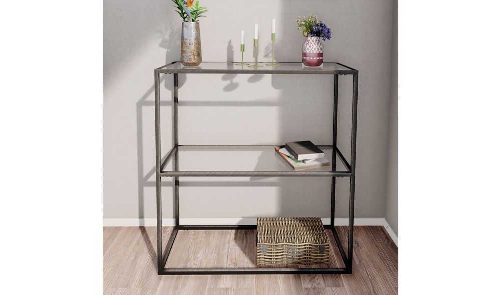 Consola, Berra, Negru, 80 x 85 x 30 cm