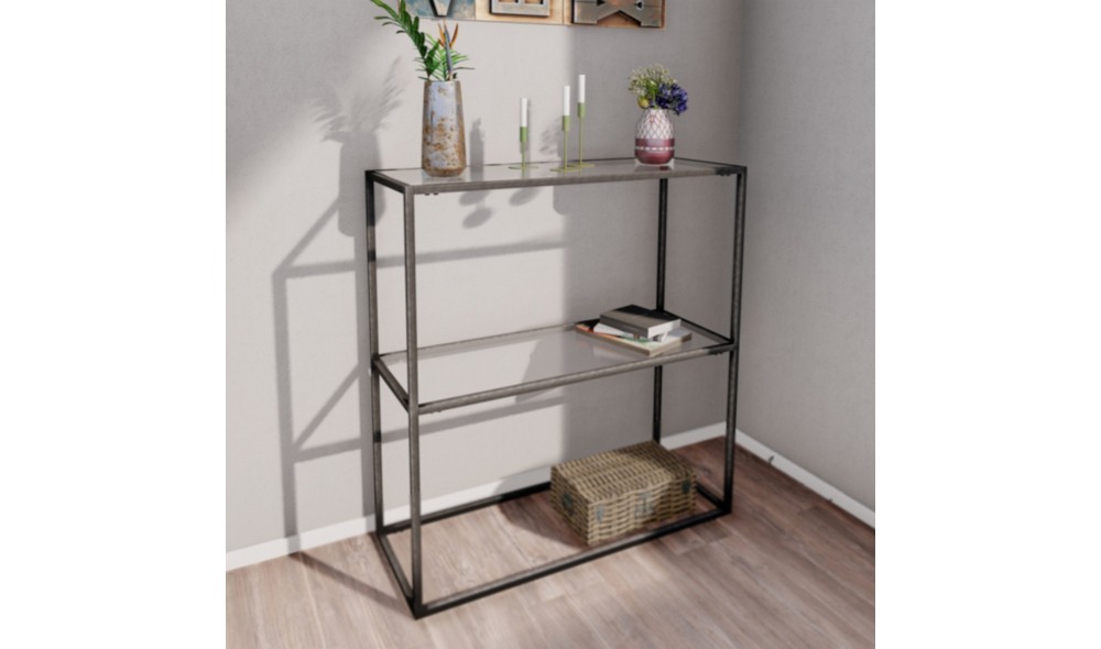 Consola, Berra, Negru, 80 x 85 x 30 cm