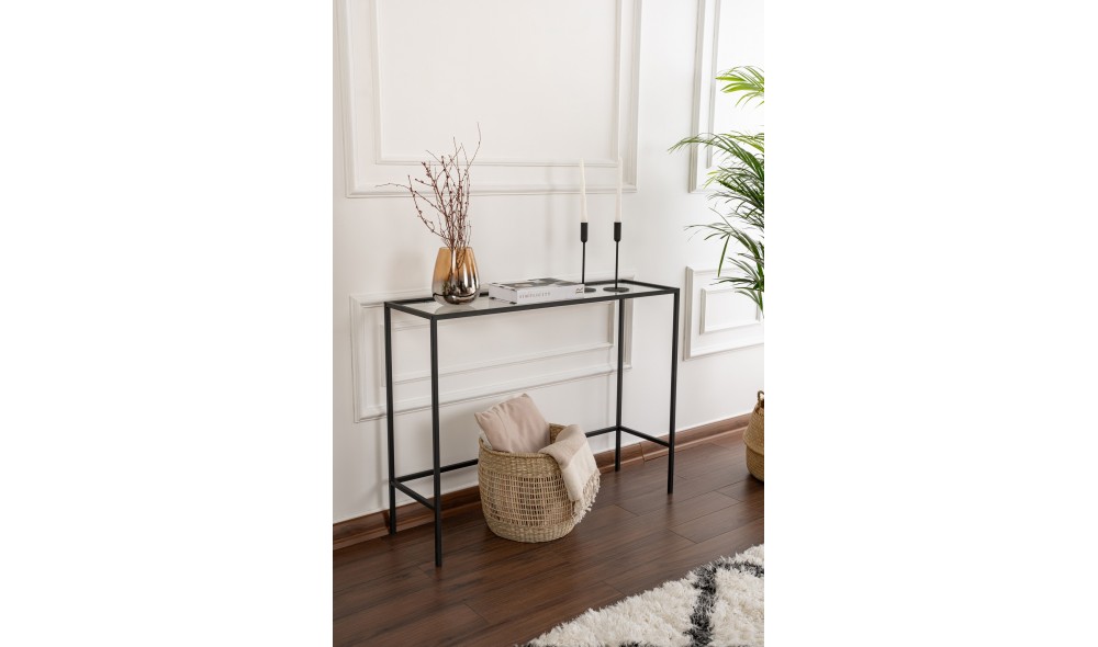 Consola, Canvas, Negru, 100 x 80 x 30 cm