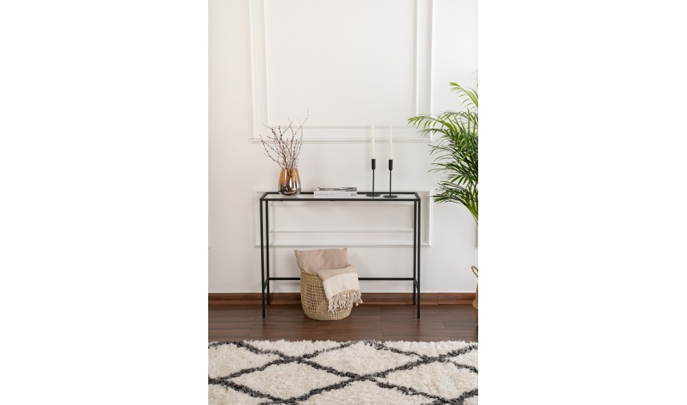 Consola, Canvas, Negru, 100 x 80 x 30 cm