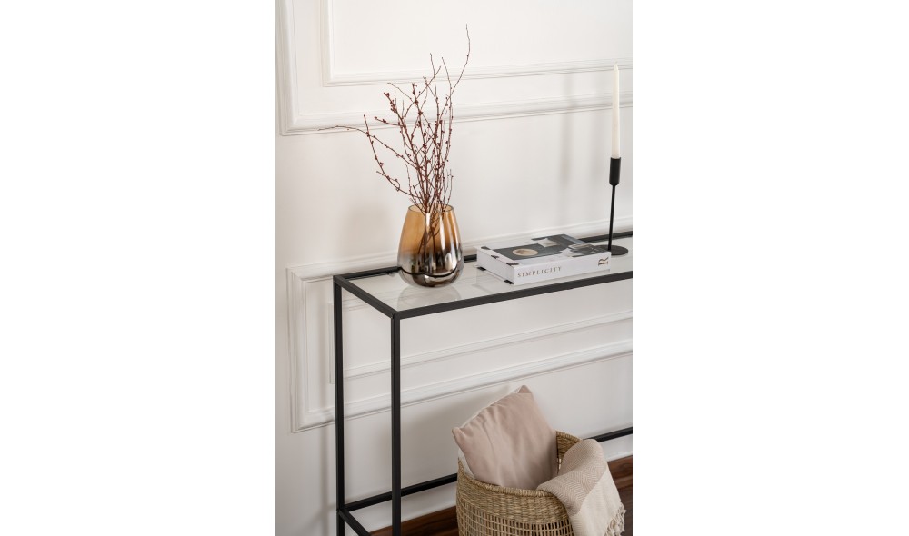 Consola, Canvas, Negru, 100 x 80 x 30 cm