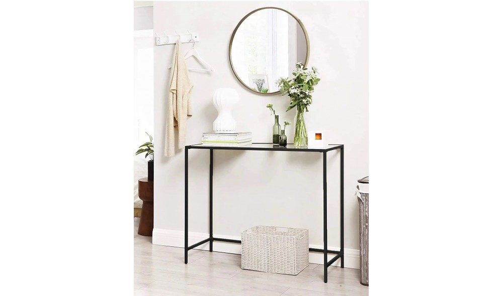 Consola, Canvas, Negru, 100 x 80 x 30 cm