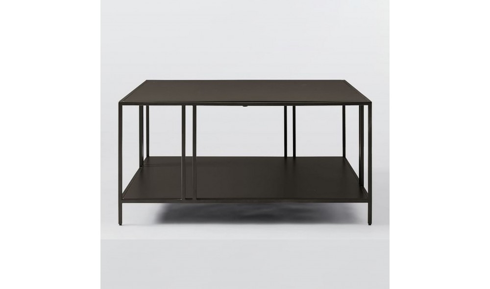 Masuta de cafea, Uranus, Negru, 80 x 40 x 80 cm
