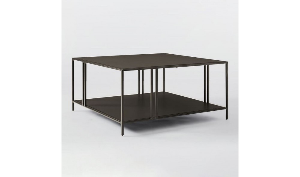 Masuta de cafea, Uranus, Negru, 80 x 40 x 80 cm