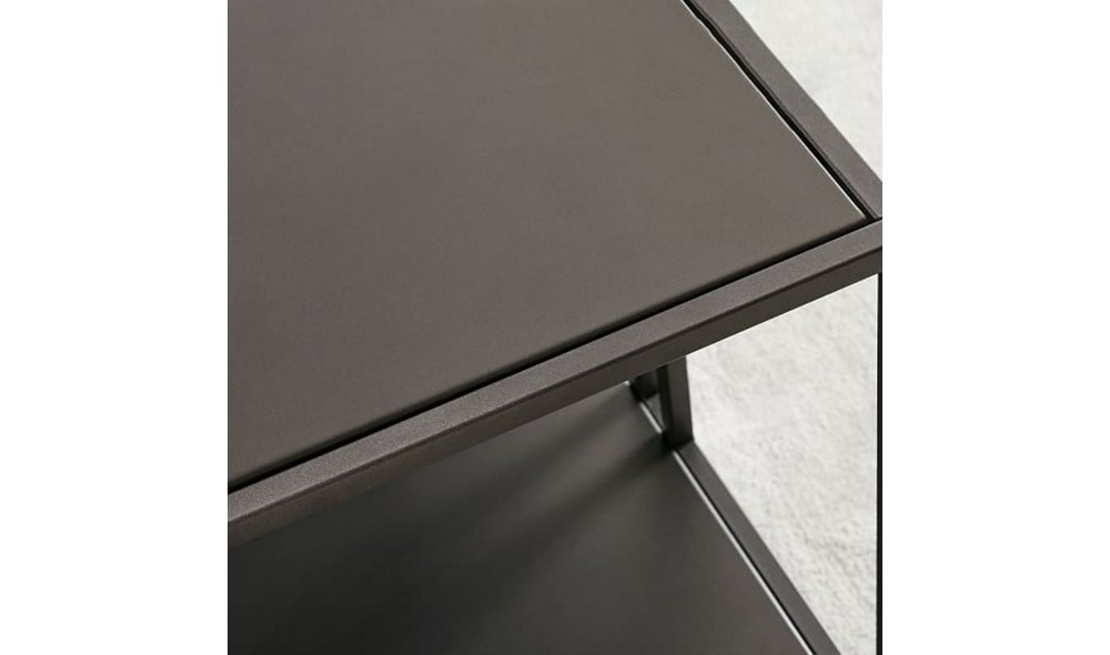 Masuta de cafea, Uranus, Negru, 80 x 40 x 80 cm