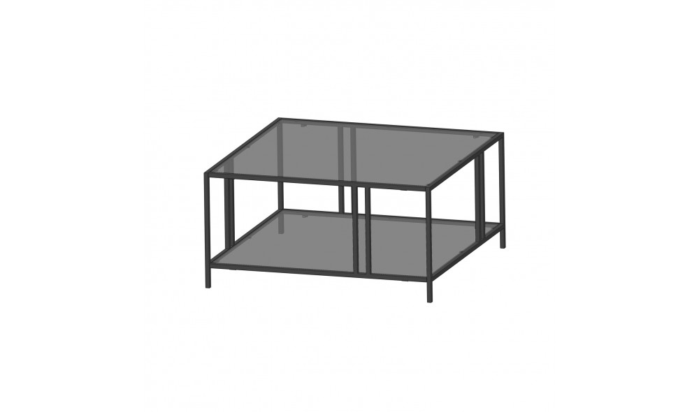 Masuta de cafea, Uranus, Negru, 80 x 40 x 80 cm