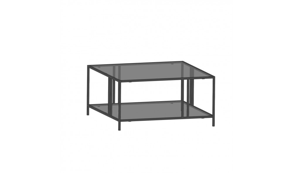 Masuta de cafea, Uranus, Negru, 80 x 40 x 80 cm