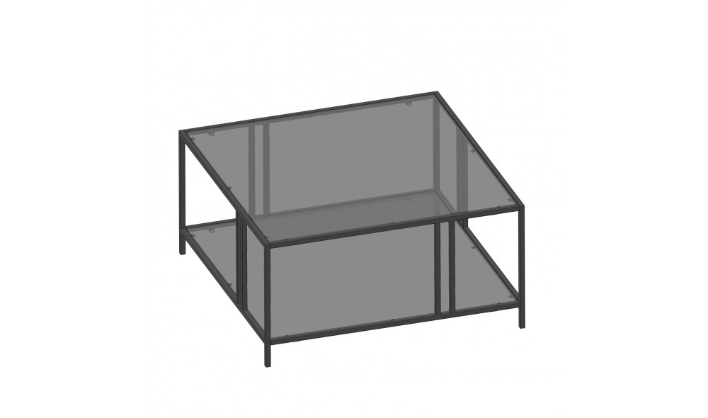 Masuta de cafea, Uranus, Negru, 80 x 40 x 80 cm