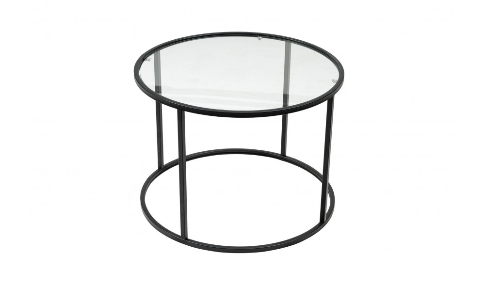 Masuta de cafea, Berlin, Negru, 60 x 43 x 60 cm