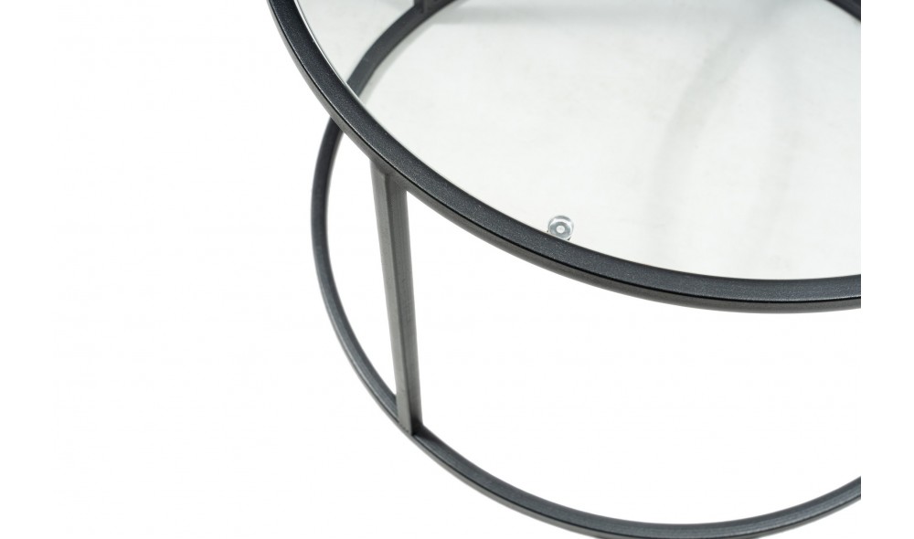 Masuta de cafea, Berlin, Negru, 60 x 43 x 60 cm