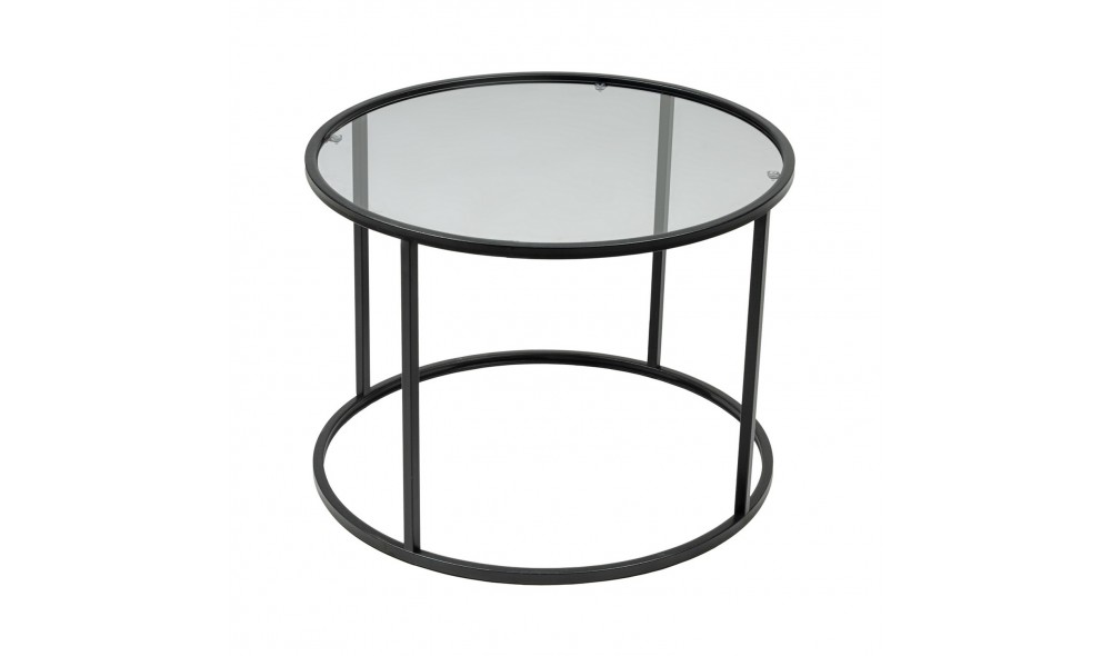 Masuta de cafea, Startis, Negru, 60 x 43 x 60 cm