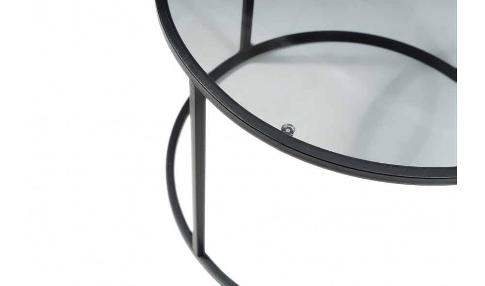 Masuta de cafea, Startis, Negru, 60 x 43 x 60 cm