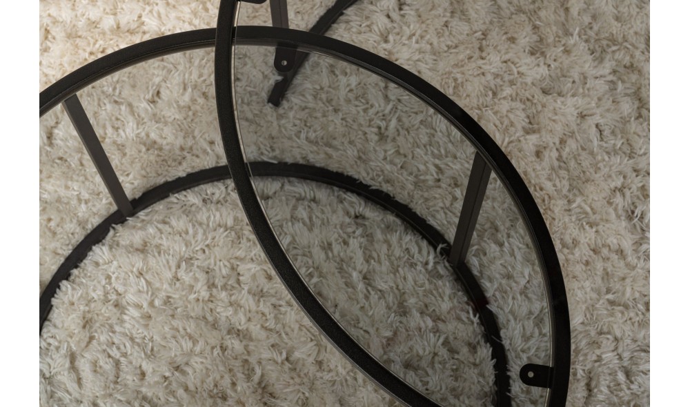 Set masuta de cafea, Tokyo, Negru, 80 x 39 x 80 cm