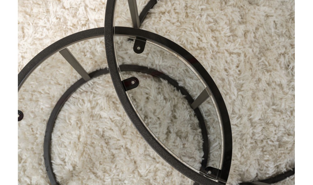 Set masuta de cafea, Tokyo, Negru, 60 x 39 x 60 cm